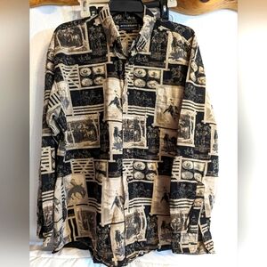 Men's Bit & Bridle Outfitters Long Sleeve Button Up Shirt Size Large